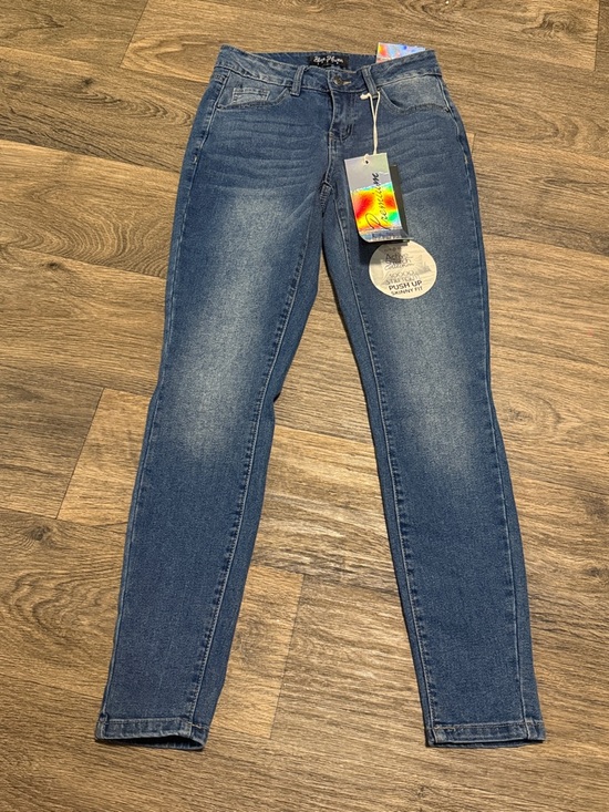 blue haven Denim - Mid-rise Blue Skinny Jeans - Push Up Stretch